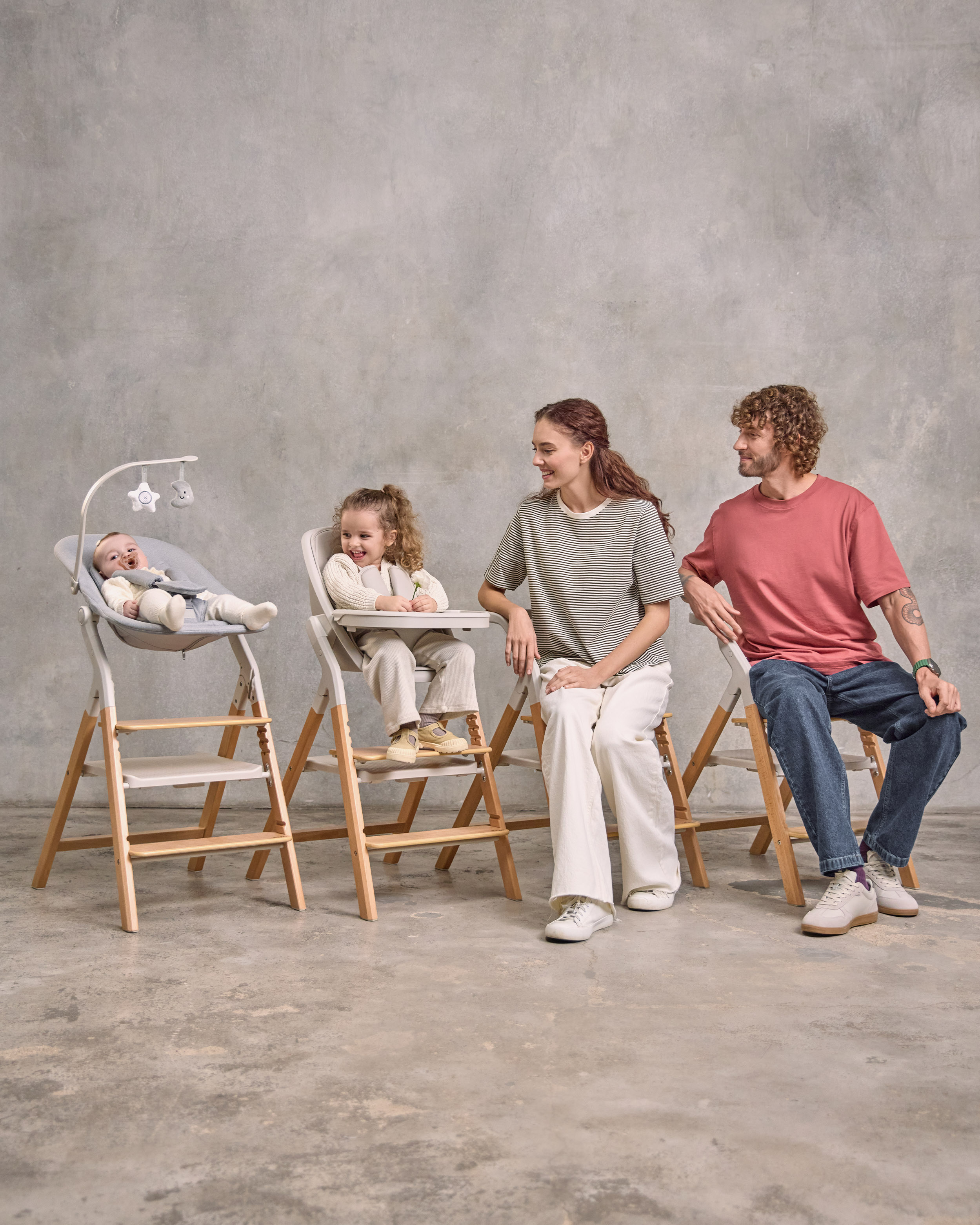 Chaise longue, seggiolone, sedia a sdraio e Torre didattica Ergo